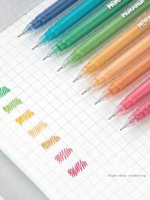 Juego de Bolígrafos Planificador para Pintura, 36/45/54/72/60/99//120/168/216/252/Múltiples Especificaciones Disponibles Bolígrafos Planificadores, Juego de Caja de Regalo Premium Opcional, Paquete Combinado de Tarjeta Única de Gran Capacidad Estilo Ins de Alto Rendimiento, Marcadores de Color Fluorescente Morandi, Notas Resaltadas para Estudiantes, Marcadores de Color Dedicados para Pintura de Arte Anime Manga, Capas Superponibles, Esencial para la Vuelta a la Escuela - Bolígrafo de cuaderno normal - Ver 10