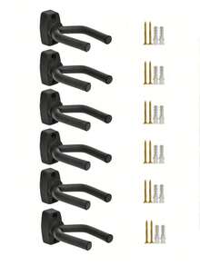 6 pièces/4 pièces/2 pièces Support mural pour guitare, 4 pièces/Set, Support mural pour guitare avec vis - Installation facile - Convient pour différentes tailles de guitares, basses, mandolines, banjos, ukulélés - Multicolore - Voir 9