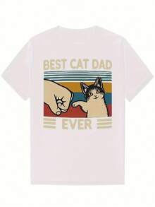 Vintage-T-Shirt mit Katzenpfotenabdruck und witzigem Spruch. Bequem und stylisch, ideal für den Alltag oder als Geschenk für Katzenliebhaber. - Weiss - Übersicht 1