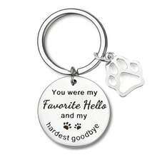 Premium Stainless Steel Engraved Keychain, Fashionable & Durable, Inspirational Text, Creative Personalized Inspirational Pendant, Simple & Versatile Style, Unisex, Suitable For Pet Lovers - Multicolor - View 5