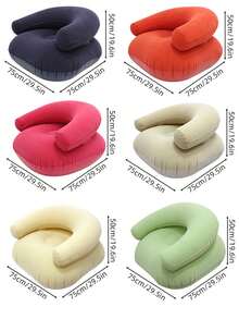 1pc Portable Inflatable Outdoor Lounge Chair, Soft Comfortable U-Shaped Bean Bag Chair, Breathable PVC Material, Ergonomic Design, Modern Seat, Lightweight Structure, Compact Cushion, Foldable Inflatable Outdoor Lounge Chair/Sofa, Suitable For Living Room, Balcony, Camping, Picnic, Outdoor Seating, Camping Chair - Multiple Styles - View 11