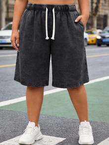 Ladies Casual Beach Shorts, Stylish, Simple And Casual Joker Shorts, Suitable For Daily Leisure Travel And Holiday Activities. - 黑色 - 查看 3