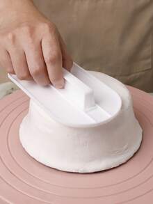 1PC Cake Cream Surface Smoother With Handle, DIY Baking Tool Fondant Tool, Cake Batter Scraper Cream Spatula, Home Kitchen Baking Gadget - Mint Blue - View 11