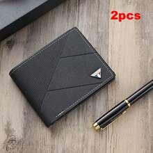 1pc Men's Classic Business Casual Solid Color Retro Short Wallet, With Card Slots, Can Hold Driver's License And Other Documents, Vintage Style, Large Capacity Multi-Card Slots, Business Casual Style, Birthday Gift, Graduation Gift, Father's Day Gift - Three Color Standard - View 14