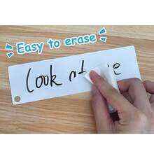 Lachilly 40 Pcs Blank Dry‑Erase Flash Cards With Ring & Marker, Rewritable White Blank Learning Cards, DIY Writable Study Cards, Homeschool Classroom Custom Word Practice Flashcards For Kids - White - View 6