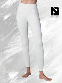 High-Waist Airbrush Legging - White - View 1