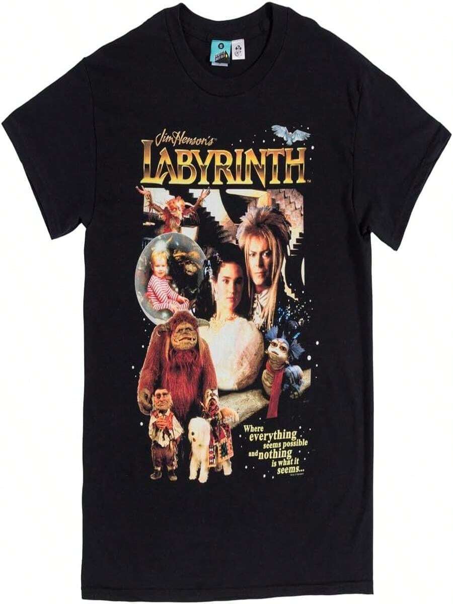 TruffleShuffle Retro Laberinto - playera negra - Negro - Ver 1