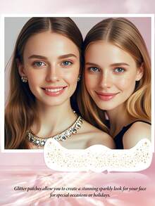 Glitter Freckles, Gold/Silver Temporary Face Tattoos Stickers,Halloween Makeup, Body Face Glitter For Women Girls, Country Concerts Singer Festival Rave Accessories - Multicolor - View 10