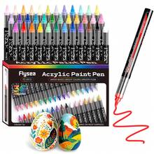 36/24/12 Colors Acrylic Marker Pens With Hard Tips, Colorful Marker Set, Quick-Drying, Fade-Resistant, Suitable For Painting, Illustration, Handicrafts, Back To School Coloring Books And Other DIY Projects - Multicolor - View 2