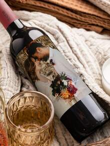 1/4/8pcs Customizable Wine Bottle Stickers, Personalized With Photos And Text, Waterproof And Oil-Resistant, Suitable For Weddings, Birthdays, Holidays, Graduation Parties, Anniversaries, Can Be Applied To Red Wine And Champagne Bottles, Instantly Enhances Party Atmosphere, Perfect As Gifts For Father, Mother, Wife, And Friends - Multicolor - View 5
