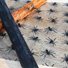 1PC Halloween Mesh Gold Foil Table Runner, Spider And Bat Pattern Halloween Tabletop Decoration, Halloween Theme Holiday And Party Table Decor - Multicolor - View 12