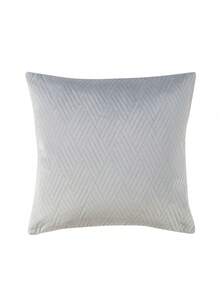 1pc Solid Color Velvet Plaid Pillowcase, Modern Polyester Fiber Square Cushion Cover, Soft And Comfortable, Suitable For Living Room Home Decor - Dusty Blue - View 2