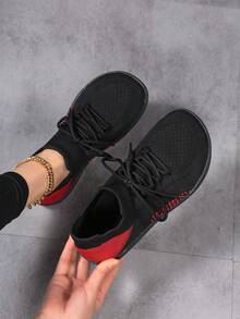 Women's Wide Toe Box Shoes, Wide Foot Friendly, Big Toe Bone Friendly, Vintage German Trainer Style Versatile Casual Shoes - Black - View 6