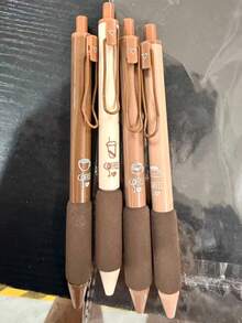 4支/組 咖啡主題快乾液墨凝膠筆，不暈染，觸感柔軟，適合筆記與繪圖，學校與辦公室用品，開學必備，適合作為教師禮物 - A - 查看 9
