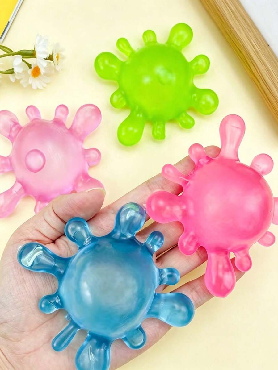 Mainan Remas Berbentuk Virus, Bola Pereda Stres Jelly Transparan Lembut, Mainan Gelisah yang Menenangkan, Cocok untuk ADHD/Autisme, Mainan Tenang, Cocok untuk Lingkungan Kantor, Hadiah Liburan, Hadiah Ulang Tahun - MultiWarna - View 1