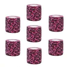 1 Set 3 Rollen lila Leopardenmuster elastische Bandage - geeignet für Fußball, Basketball, Fitness und verschiedene Sportarten - Verschiedenfarbig - Übersicht 7