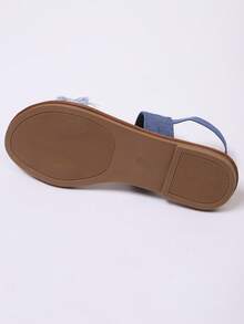 Women's Classic Flat Sandals, Minimalist Versatile, Perfect For Vacation And Beach Travel, Comfortable And Breathable - Dusty Blue - View 9