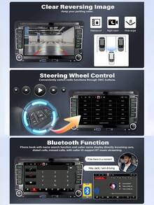 適用於 Golf MK5 MK6 Jetta Beetle Passat Sharan Tiguan Touran Seat Polo 的汽車收音機,支援無線 CarPlay & Android Auto,7 吋 VW 觸控螢幕音響,附 FM AM 收音機 (7 吋) - A - 查看 7