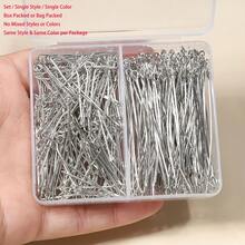 100/300 piezas Accesorios decorativos en caja de 9 pines, 26mm-50mm flexibles de 9 pines, adecuados para pulseras DIY, collares, aretes, manualidades y suministros de cuentas para colgantes - Aguja de nueve dígitos (K blanca) - Ver 1