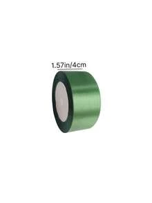 1 rouleau de 25 yards de ruban de satin vert foncé, convient pour les loisirs créatifs, l'emballage cadeau, la fabrication de nœuds, la décoration de fête, la décoration de mariage et la décoration de Noël - vert foncé - Voir 6