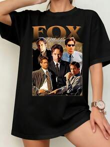 Fox Mulder The X-FFiles Retro Collage T-Shirt - Unisex - Black - View 1