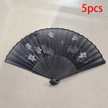 1/100個新款中式復古折扇，旗袍風流蘇古典單層蘭花手持扇，舞台表演道具，攝影折扇道具（由於拍攝角度不同，可能會有些微色差，手柄花紋與流蘇隨機，但不影響使用，介意請勿購買） - 彩色 - 查看 24