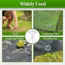 100pcs Garden Stakes #8 Heavy Duty, 6 Inch Length, Galvanized Rust-Proof, Suitable For Lawn, Turf, Barrier, Plant Cover, Tent, Inflatable Products And Outdoor Decoration Fixing - Set - View 9
