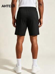 AHTELB Pantaloncini Bermuda Sportivi Estivi da Uomo, Design con Tasche con Cerniera, Adatti per Jogging Quotidiano all'Aperto, Abbigliamento Fitness, Regalo per Marito, Fidanzato, Amico, Padre, Pantaloncini da Uomo, Pantaloncini da Corsa, Pantaloncini Cargo da Uomo, Pantaloncini Sportivi, Pantaloncini da Basket, Pantaloncini Estivi da Uomo - nero - Visualizzare 2