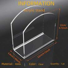 1pc Crystal Clear Acrylic Napkin Holder Desktop No-Installation Napkin Box Tissue Box Tissue Holder Home Restaurant Kitchen Decor Bar Accessories - 1 Pc - View 9