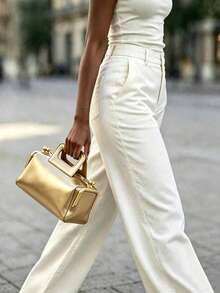 European Vintage Clasp Baguette Bag - Gold - View 3