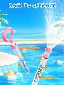 120-Hole Summer Pull-Out Firework Water Gun, Featuring Outer Shell And Handle Design, Large Water Storage Capacity, Suitable For Lawn, Beach, Water Park And Swimming Pool - 彩色 - 查看 3