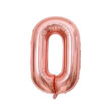kumozawa 1 pieza Globo de aluminio con número de 32 pulgadas, globo decorativo lindo para fiesta, cumpleaños, boda (accesorios de inflado no incluidos) - Oro rosa - Ver 14