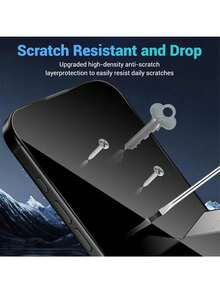 2pcs 360° Full Privacy Anti-Dust Glass Film For IPhone 17/17 Air/17 Pro Max/16 Pro Max/16 Pro/16 Plus/15/14/13/12/11 Auto-Installation 360° Privacy Screen Protector - Black - View 4