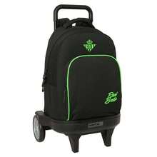 Real Betis Balompié | Betis Balompié School Backpack, Adaptable To Trolley (Without Trolley), Water Resistant, Official License, 2 Large Compartments, Bottle Pocket - Roda (5) - View 2