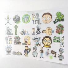 Warner Bros 50張 Rick and Morty 角色剪紙貼紙,動漫人物與場景貼紙系列,DIY手機、車輛與水壺裝飾配件,完美粉絲周邊,可愛派對小禮與動畫收藏家驚喜禮物 - 彩色 - 查看 5