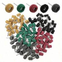 100Pcs Buffing Wheel Abrasive Polishing Deburring Wheels Metal Polishing Kit Rotary Tool Accessories For Metal Polishing, Rusting Cleaning, Paint Removal, And Other Fine Detail Work - Multcolour - View 9