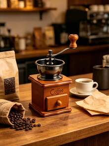 1 Piece Coffee Grinder With Adjustable Grind Size And A Powder Collection Drawer. It Easily Produces Evenly Ground Coffee Powder, An Essential Item For Home Coffee Lovers. - Multicolor - View 3
