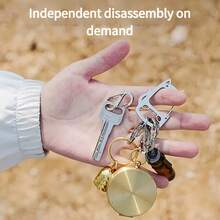 Cat Shaped Outdoor Keychain, Stainless Steel Portable 4pcs S-Shaped Quick Release Cute Hooks, Multi-Function Stainless Steel Quick Detach Keychain, Outdoor Travel Backpack Accessory, Key Water Bottle Equipment Hook - Multicolor - View 5
