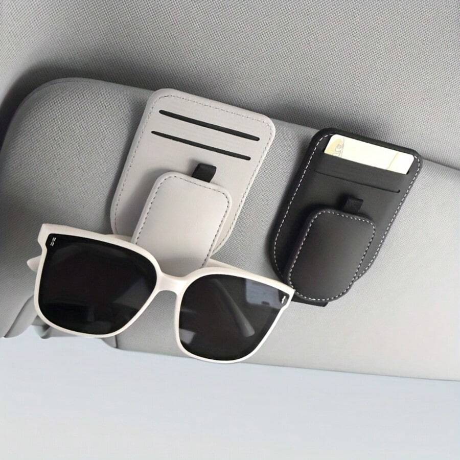 Car Visor Glasses Clip Multifunctional Car Sun Visor Card Holder Interior Glasses Storage Rack Fashion Glasses Clip