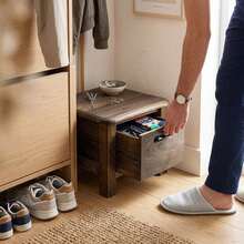 Classic Style Entryway Shoe Bench, Drawer Type Storage Furniture, Stable Four-Leg Design, Fully Assembled For Home Utility Areas - 1pcs - View 1
