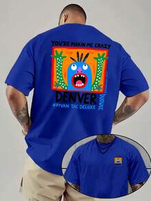 Me estás volviendo loco, Denver, camiseta de cuello redondo para hombre, estampada por ambos lados, estilo casual, deportivo, a la moda, holgada, para estudiantes y adolescentes, de manga co - Blanco - Ver 6