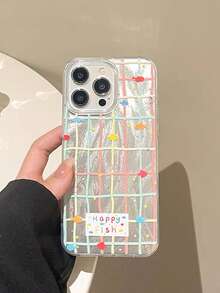 1PC Fun Colorful Line Fish 16 Compatible With Apple 17Promax Apple 16Pro 15plus 14 13 12 11 Feather Protective Case - Multicolor - View 4