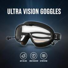 Adult Swimming Goggles, UV Protection, Leak-Proof, Clear Vision, Anti-Fog, Wide Field Of View, Suitable For Men, Teens, Adult Women - 1PC - View 1