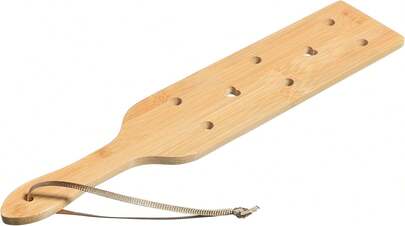 13.1inch Bamboo Paddle With Airflow Holes,Solid Durable Wooden Lightweight Paddle With Smooth Surface,Fraternity Or Sorority Greek Wood Paddle