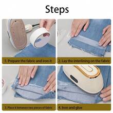 Sewing DIY Ironing Material TPU Hot Melt Adhesive Film Clothing Double-Sided Adhesive Elastic Fabric Bonding Glue - White - View 9