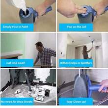1pc Self-Absorbing Large Paint Roller Brush - 6 Inch Fabric, Suitable For Wall And Wallpaper Painting - A - View 8