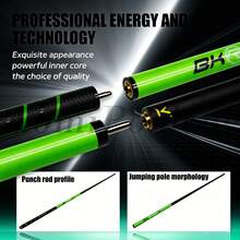 BK RUSH 3-Piece Carbon Fiber Jump-Break Cue, 13mm Tip, Dual-Purpose Break And Jump Cue, Black 8/9 Ball Cue - 545bkr Fluorescent Green Jump Pole - View 4