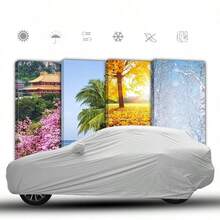 Universal Waterproof Car Cover - Full Car Cover. Made Of UV-Resistant, Rainproof, Dustproof, Snowproof, Heat-Resistant PEVA Material, All-Season Vehicle Protection, Dustproof, Car Accessories, Car Cover | Fashion Car Cover | Car Cover, Snow Car Cover, All-Weather Outdoor Car Cover, Car Snow Cover, Car Cover, Sedan Car Cover, Car Snow Cover - Multicolor - View 1
