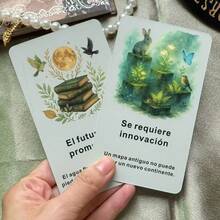Spanish Mysterious Whispers Oracle Deck, 72 Watercolor Oracle Cards, Tarot Style Divination Card Set, Daily Guidance & Intuitive Interpretation, Beginner Friendly Spanish Version - Multicolor - View 7