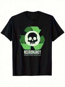 Camiseta de algodón 100% con estampado, nueva colección 2026: cómoda y fácil de usar, ideal para todas las personas. - Negro - Ver 1
